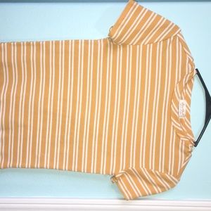 Yellow and white striped tee
